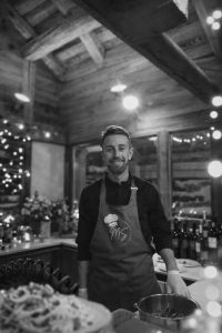 Portrait of chef Mathieu Seebach in the kitchen
